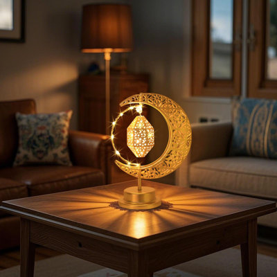 Lampe à DEL en fer forgé rotatif
