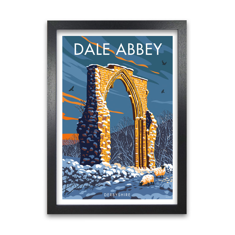 Dale Abbey by Stephen Millership - Print, Black, 84.1 cm H x 59.4 cm W x 5 cm D