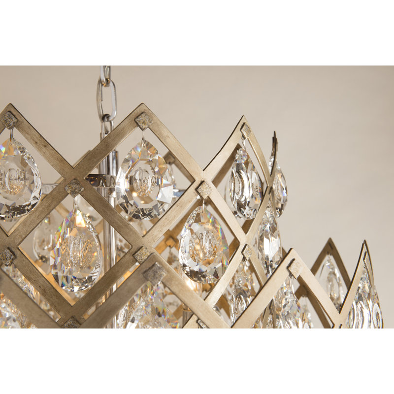 Vienna Bronze and Crystal 7-Light Tiered Chandelier
