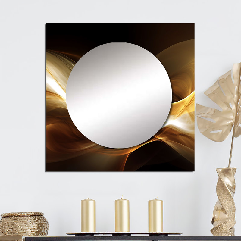 Miroir mural Zuehlke - Modern Waves, 36 po x 36 po