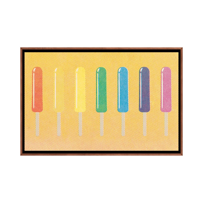 Pops 1 Piece Wall Art on Canvas, 66.04 cm H x 45.72 cm W, Classic Brown Wood Framed