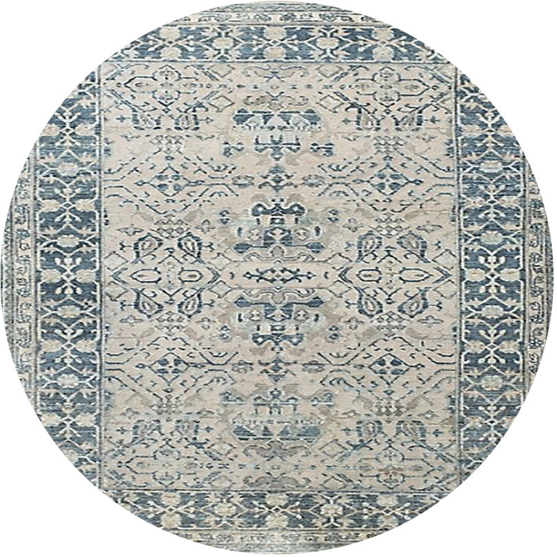 Flatley Oriental Indoor Rug, Round 8'