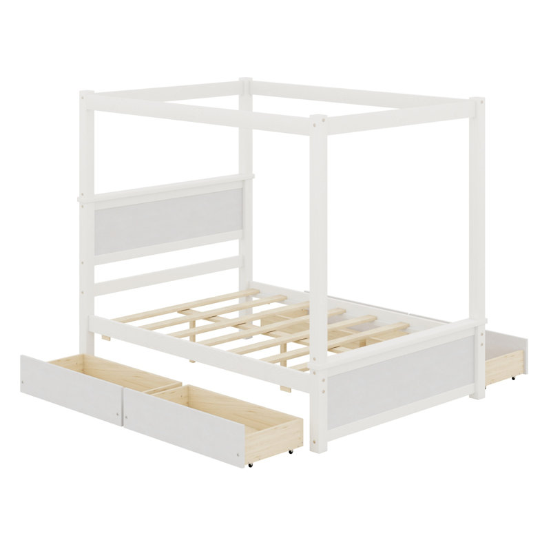 Canopy Bed With 4 Drawers