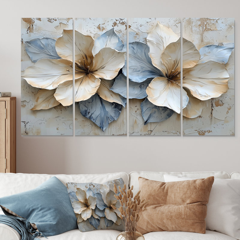 Hensley - Art mural - Ensemble de décoration artistique, H 32 po x l 64 po, 4