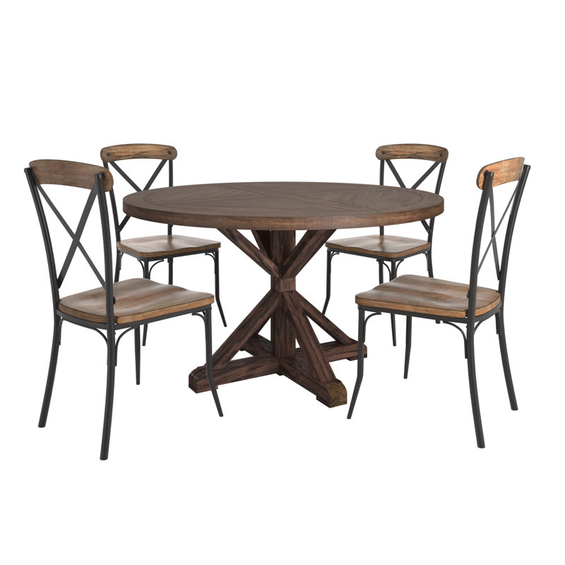 Ensemble de table de salle à manger Diskin, Brun, H 30 po x L 54 po x l 54 po