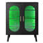 Armoire à chaussures 2 portes avec bande lumineuse à DEL USB, 4 tablettes intérieures et 24 lumières réglables-1680550153