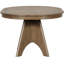 Table de cuisine vintage pour 4 à 6 personnes, 107 à 147 cm, finition vieillie, pieds croisés, style rétro rustique, extensible, détails rainurés uniques