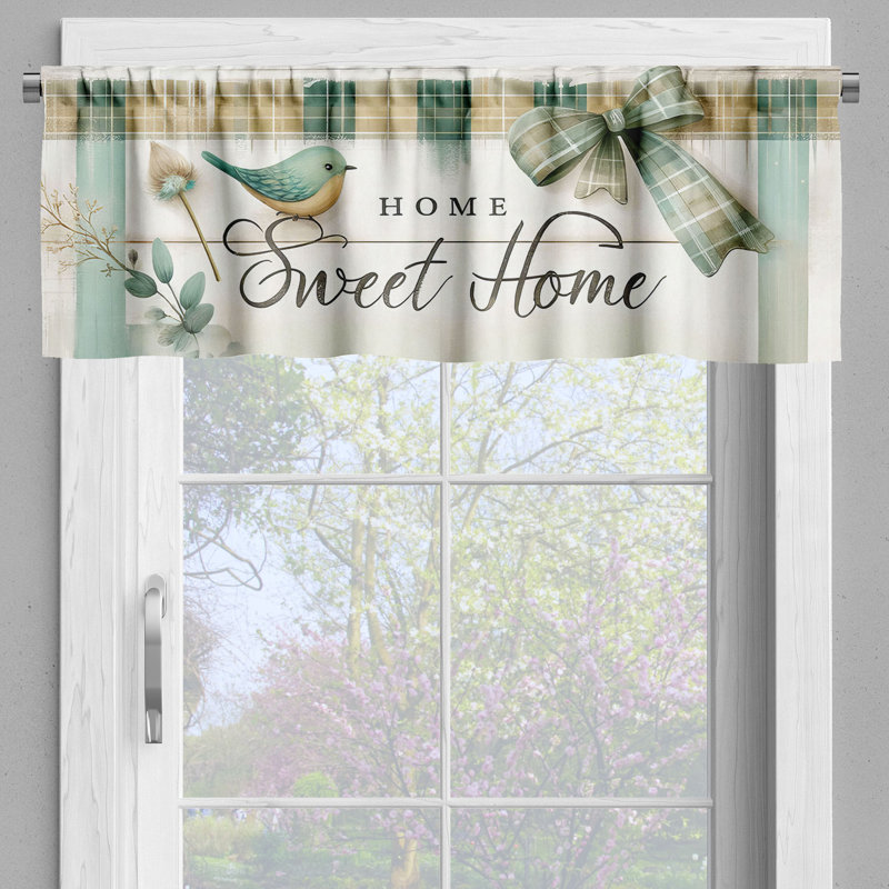 Plaid Tailored Window Valance, 54" W x 18" L