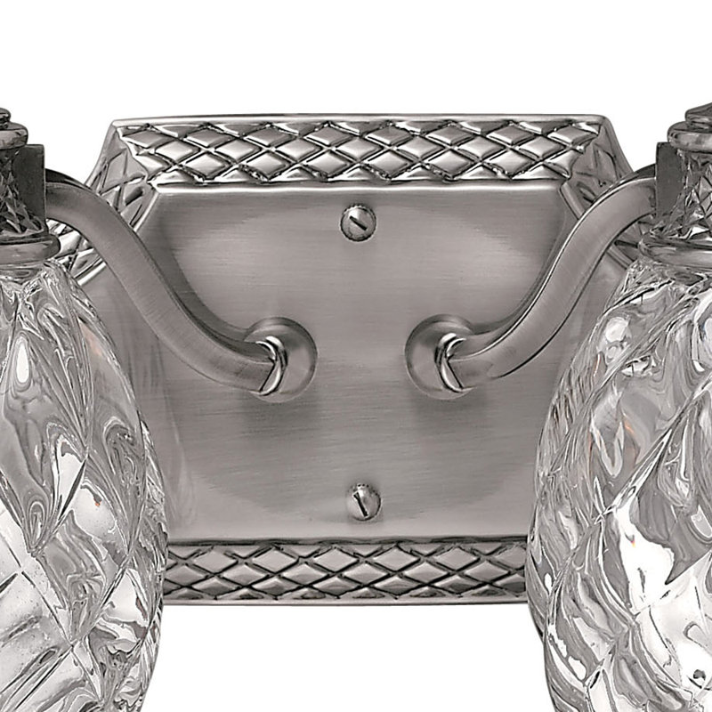 Plantation 2-Light Wall Sconce, Nickel antique poli