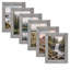 Cadre photo en bois gris de 16,8 cm (6,6 po), compatible avec les photos de 12,7 x 17,8 cm (5 x 7 po), avec façade en acrylique, pour affichage mural ou sur table - Paquet de 6