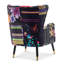 Upholstered Wingback Chair With Footstool-1815216775
