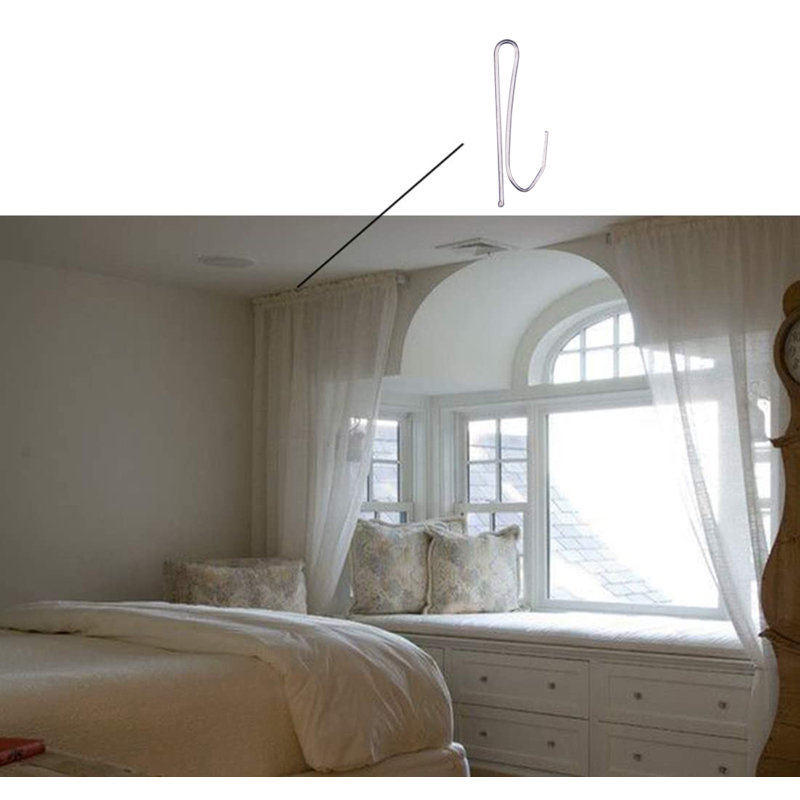 50Pcs Curtain Hooks Pin-On Drapery Hook