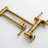 Wall Mounted Pot Filler Faucet, Modern Brass Pot Filler Two-Attachment Wall Mount Folding Kitchen Pot Filler Swing Arm-119337294