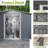 8X6 FT Outdoor Tool Storage Shed With Metal Foundation & Lockable Doors,  All Weather Metal Sheds For Garden, Patio, Backyard, Lawn, Gray