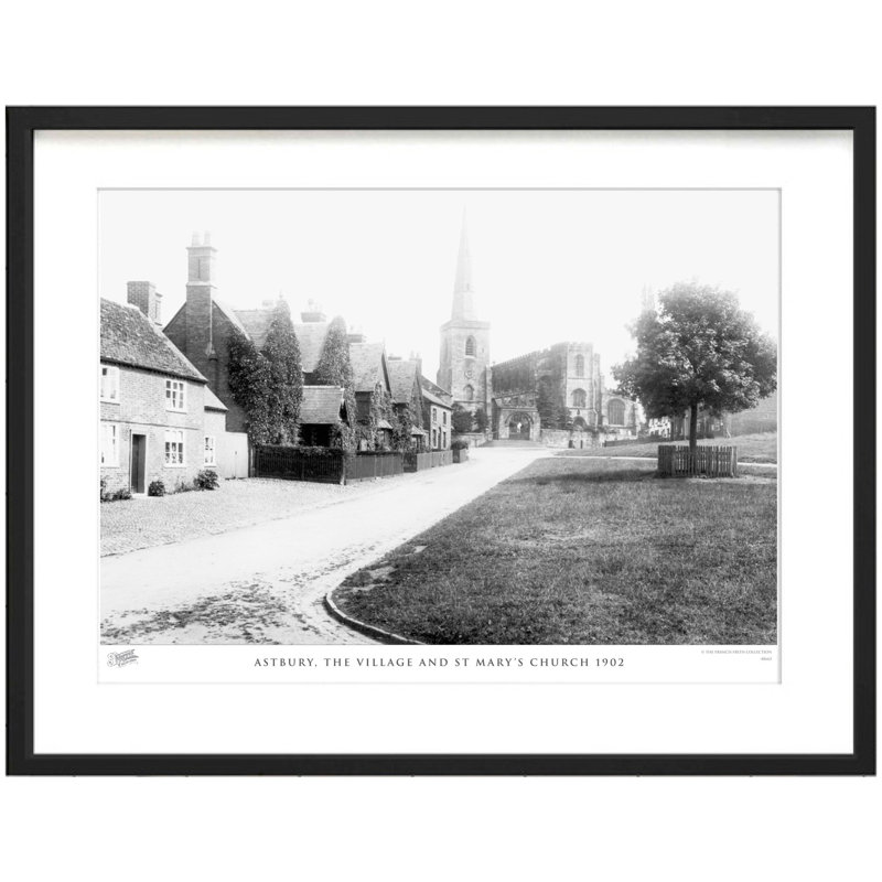 Astbury, The Village And St Mary's Church 1902 by Francis Frith - Single Picture Frame Print, 40cm H x 50cm W x 2.3cm D