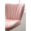 Pivotement rose de 2 - sièges baquets rembourrés, fonction de hauteur réglable, repose-pieds confortable, tabourets de style moderne avec lignes verticales et mousse confortable-1857237634