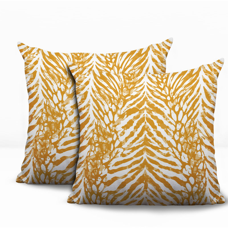 Oreiller réversible intérieur / extérieur Gorgi, 20x20, Yellow