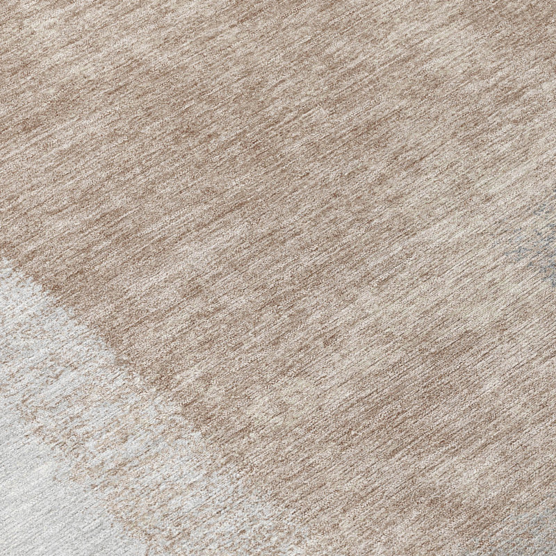 Tapis abstrait lavable à la machine intérieur / extérieur ACN2341, Tapis de couloir 2 pi 3 po x 7 pi 6 po
