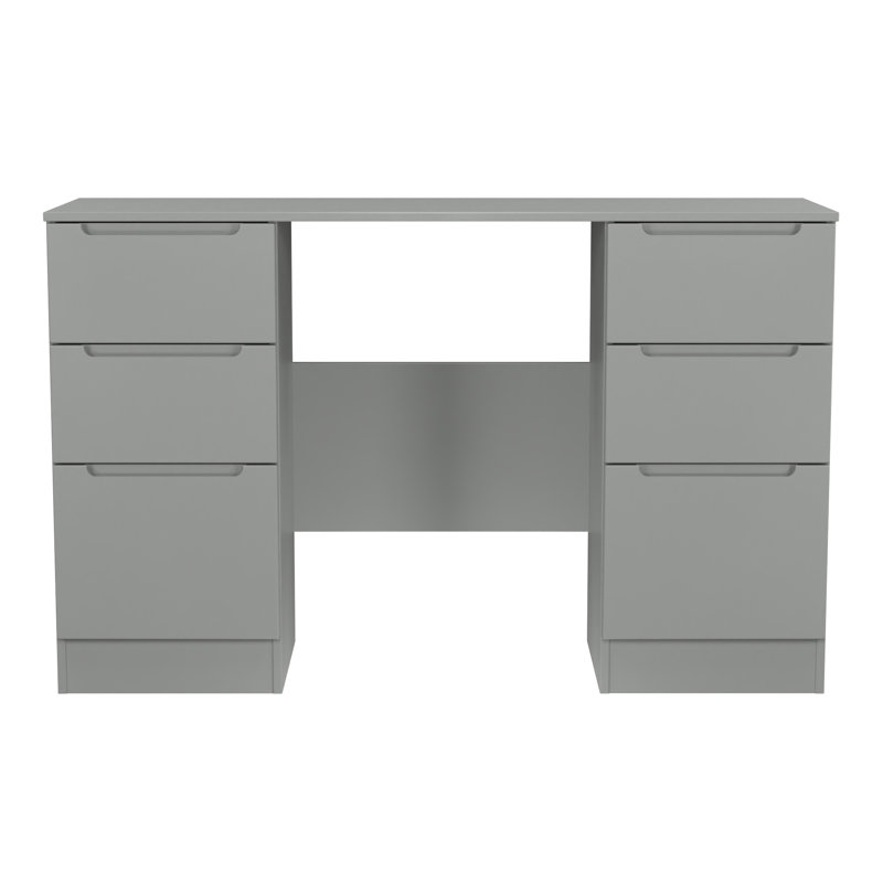 Taila Double Pedestal Desk, Gray