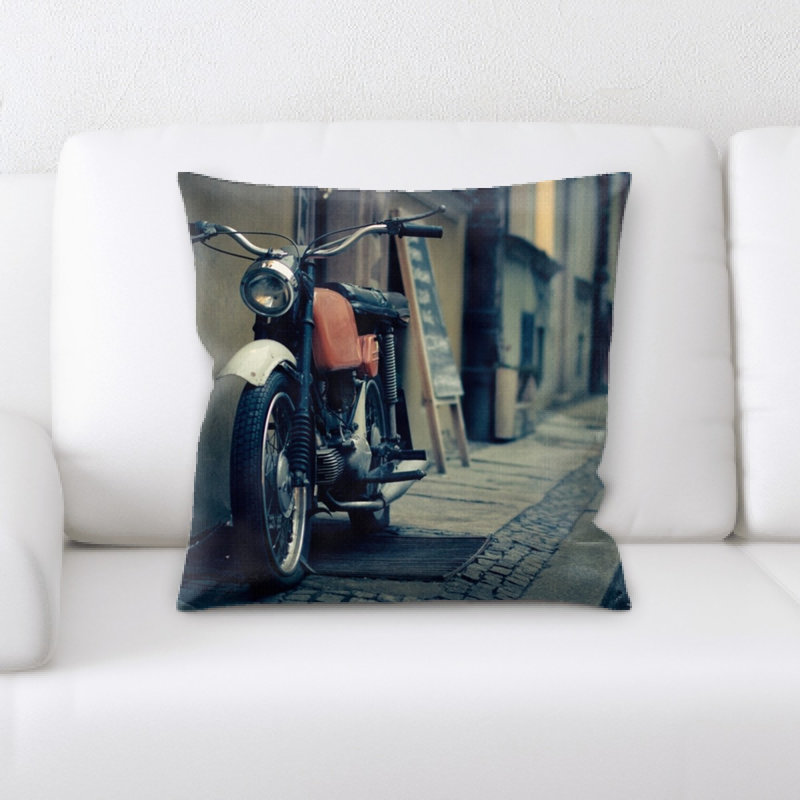 Marilyn Bikes Throw Pillow