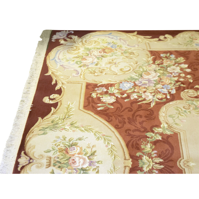 Handmade Silk and Wool Area Rug