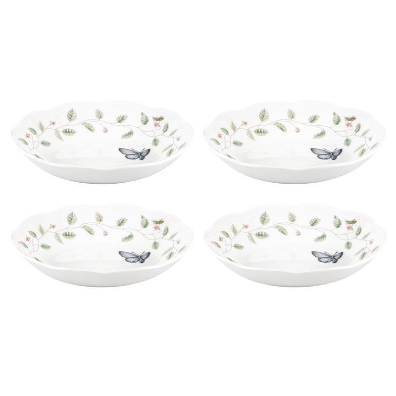 Butterfly Meadow 4-Piece Pasta Bowl Set