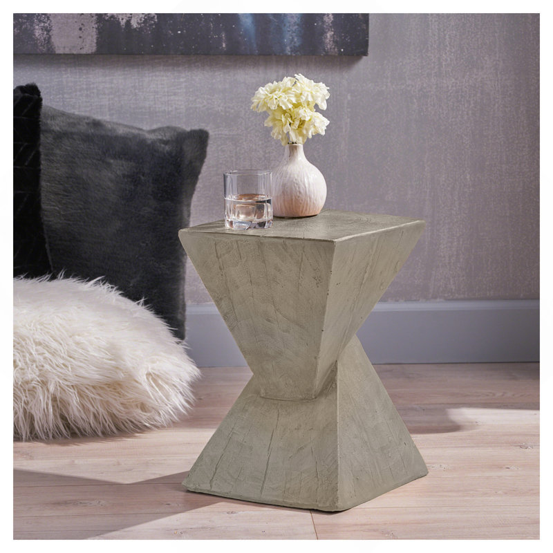 Table d'appoint moderne - Élégante table de bout compatible avec le salon, la chambre à coucher ou le bureau - Mobilier de maison polyvalent avec design et fabrication robuste, couleur gris clair