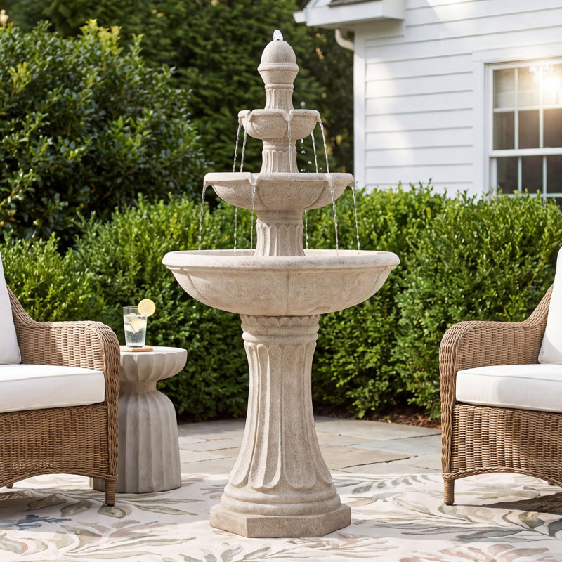 Weather Resistant Fountain with Lights