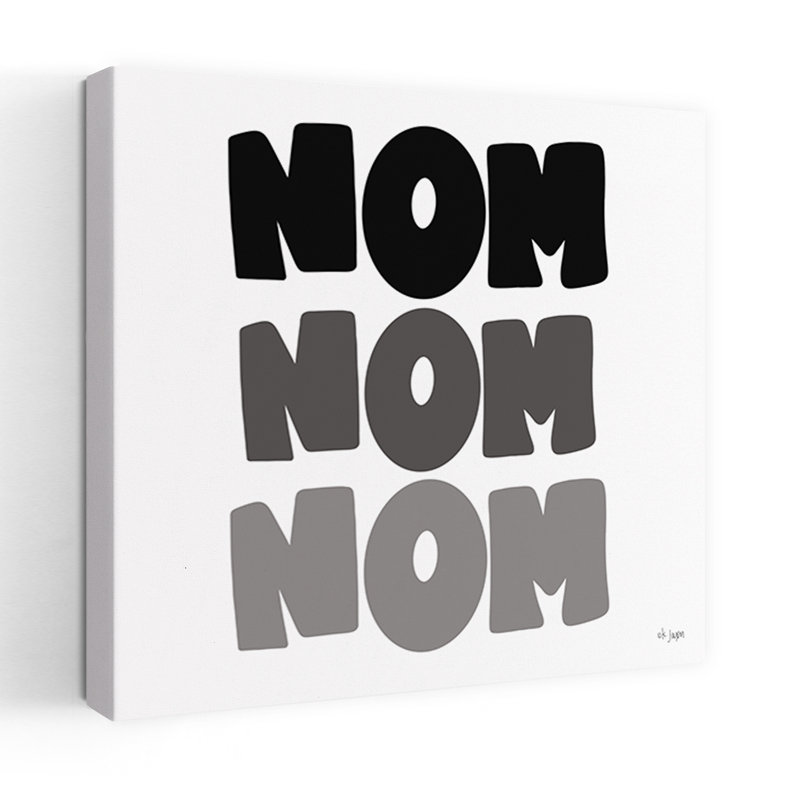 Art contemporain abstrait Nom Nom Nom, H 18 po x l 18 po