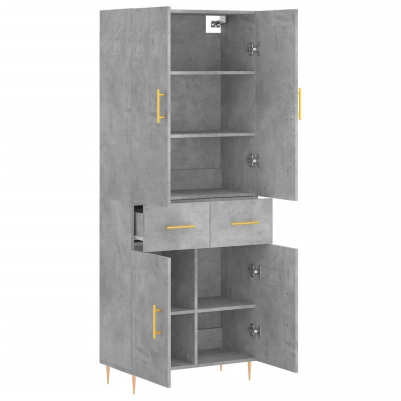 Burna 69.5cm Sideboard, Concrete Grey