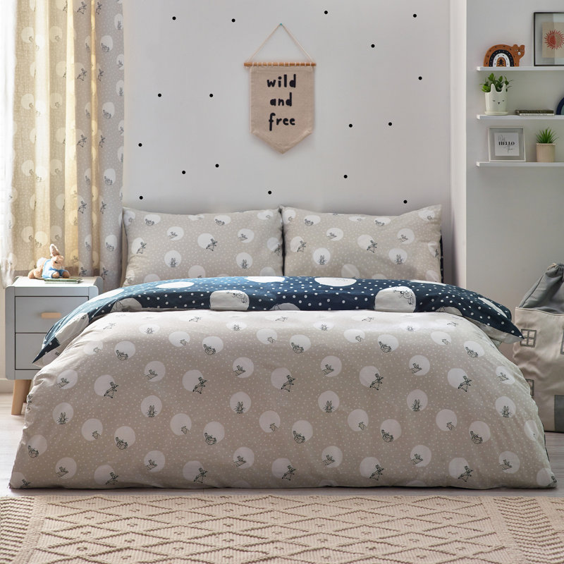 Spot Me Peter Rabbit Polyester Dots Duvet Cover Set with Pillowcases, 137 x 200 cm - 1 Standard Pillowcase