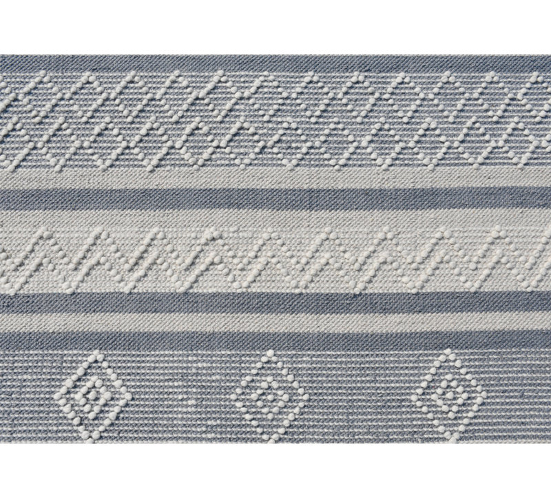 Tapis tissé à la main 8 pi x 10 pi gris clair et gris foncé