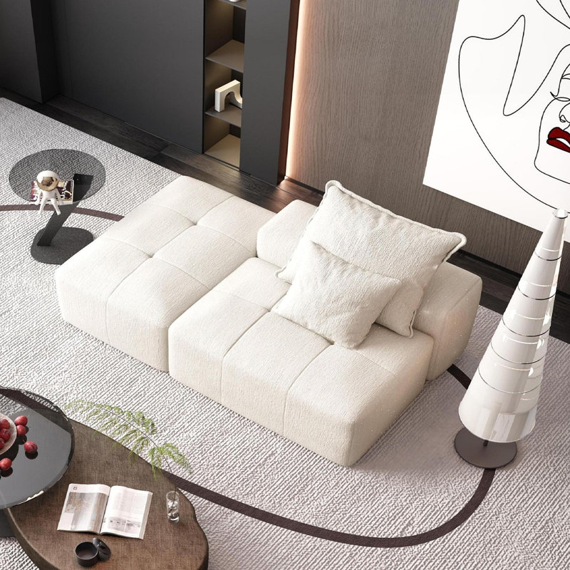 Canapé modulaire surdimensionné Modern, Chenille beige