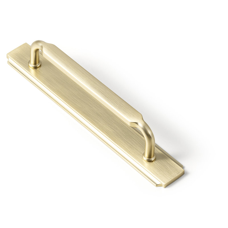 Poignée barre délicate avec plaque arrière (G020), 5", Bronze champagne