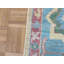 Tapis oriental turc noué à la main 6 pi 7 po x 8 pi 7 po de style turc Oushak blanc