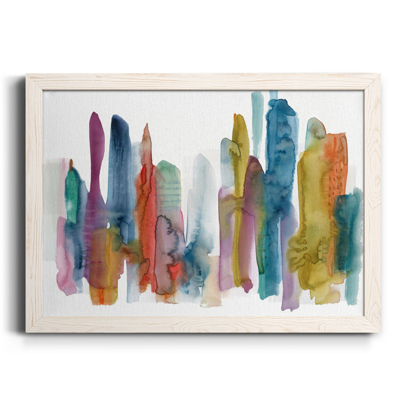 Spectrum Skyline - Peinture sur toile encadrée, H 37,5 po x l 27,5 po x P 1,5 po, Toile avec cadre blanc
