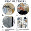 «White and Black Birch Trees Forest Panorama», art sur toile de bouleau, art mural blanc nature 2 pièces-1047984923-1047985121-1047985135