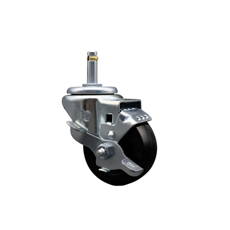 Hard Rubber Wheel Swivel 7/1Grip Ring Stem Caster with Brake SCC