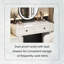 Table de maquillage de style buffet blanc 59,06 "avec miroir