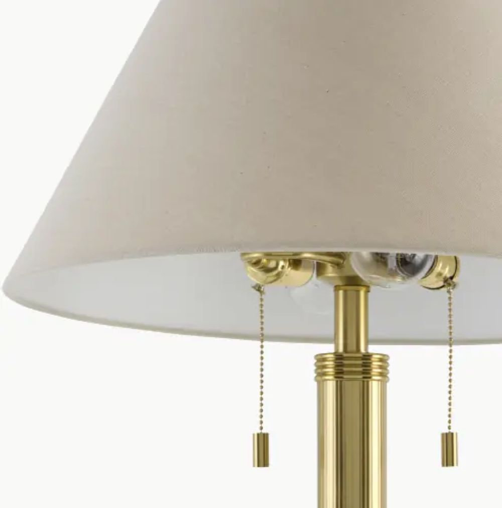 63" Floor Lamp, Taupe