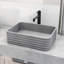 Lavabo vasque rectangulaire fait à la main gris L 18 po x l 13 po x H 5 po Cadman