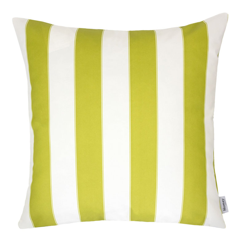 Coussin Horizon, Carré 20 po, Vert citron