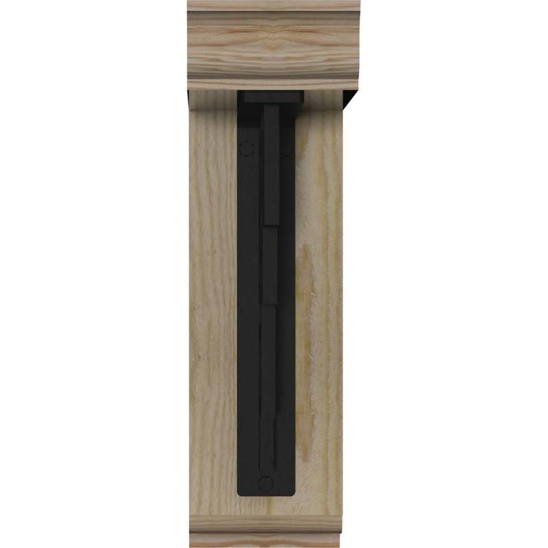 Support de fer simple 4 "Eris, H 14 po x P 11 1/2 po, Sapin de Douglas de l 3 1/2 po x T 2 po (lisse)