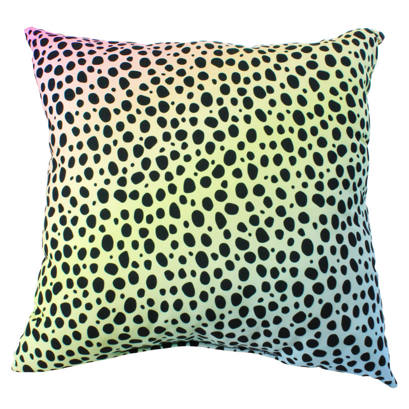 Emer Animal Print Reversible Throw Pillow, Pastel Gradient