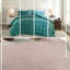 Ensemble de literie luxueux bleu sarcelle en velours de polyester pour une maison confortable