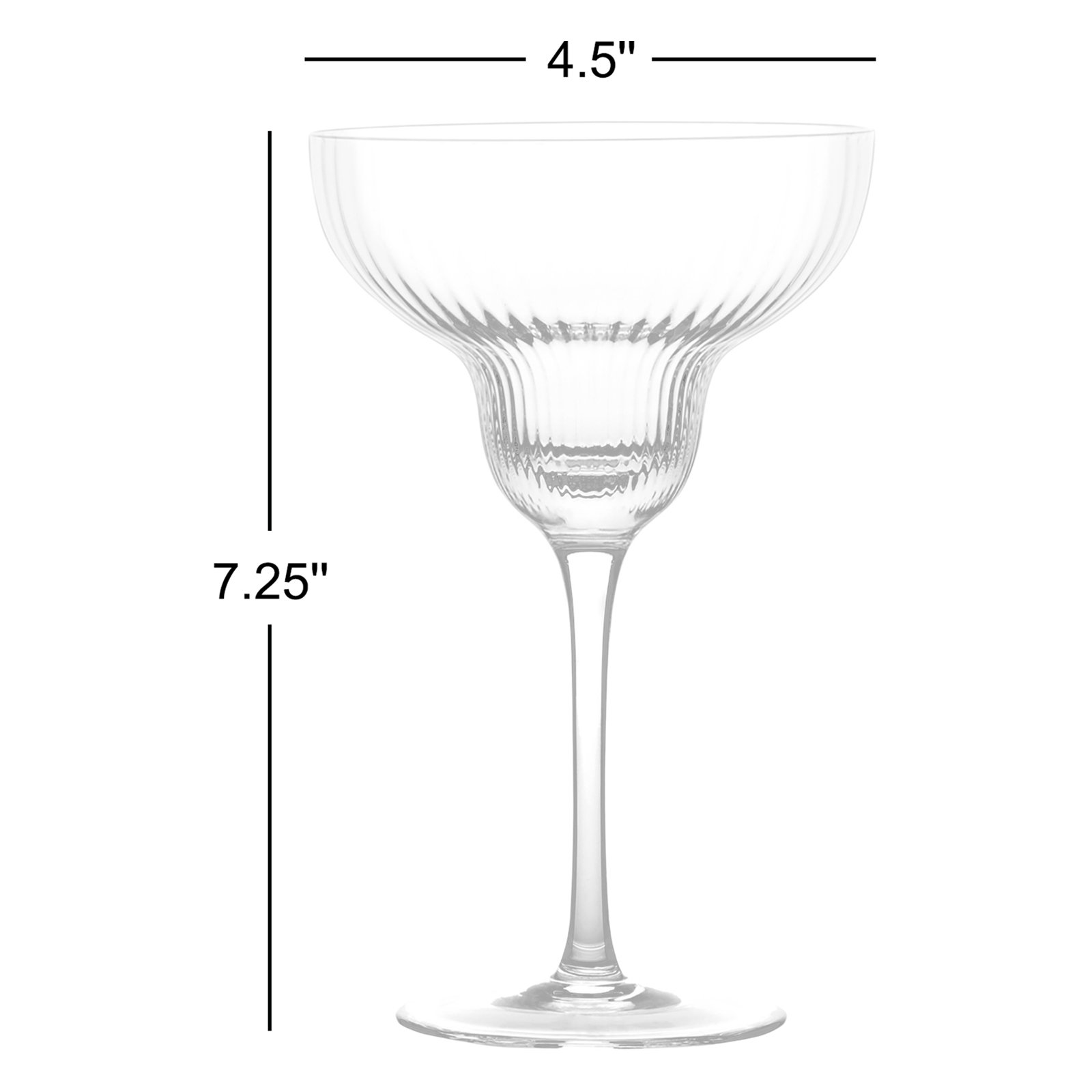 Zoya Ribbed Margarita Glass