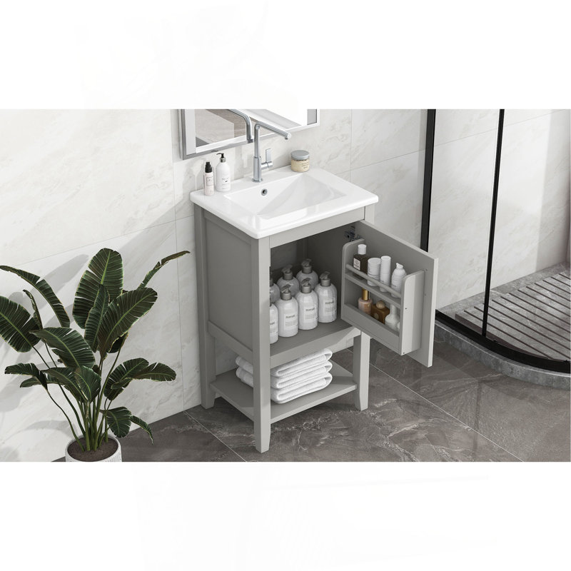 Charmant meuble-lavabo avec des caractéristiques haut de gamme et un grand espace de rangement
