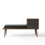 Banc de hall d'entrée moderne Mid-Century avec coussin et 2 tiroirs de rangement