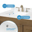Meuble-lavabo double 60 po avec plateau en marbre Burdick-1664005970