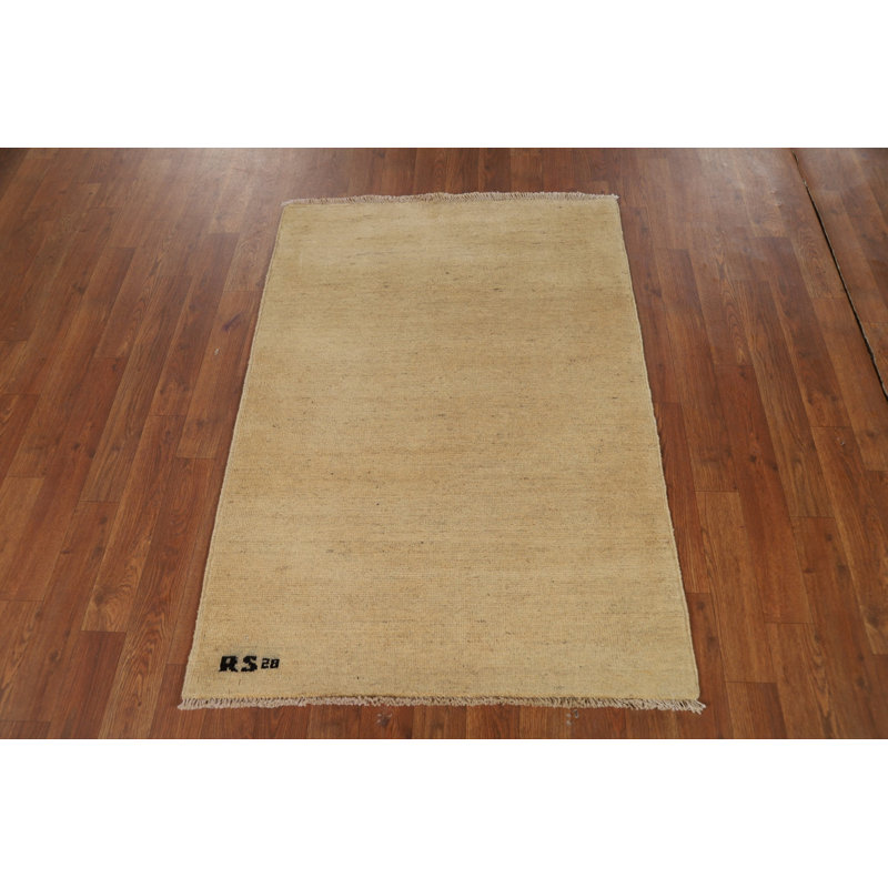 Tapis de vestibule moderne fait à la main 3 x 4 Gabbeh